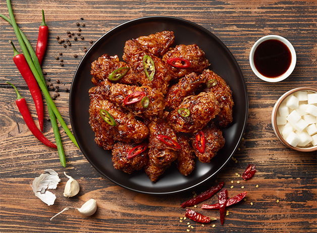 Pollo frito coreano de bb.q Chicken